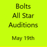 Bolts All Star Auditions May 19th