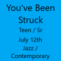You've Been Struck July 12th Jazz/Contemporary Fusion